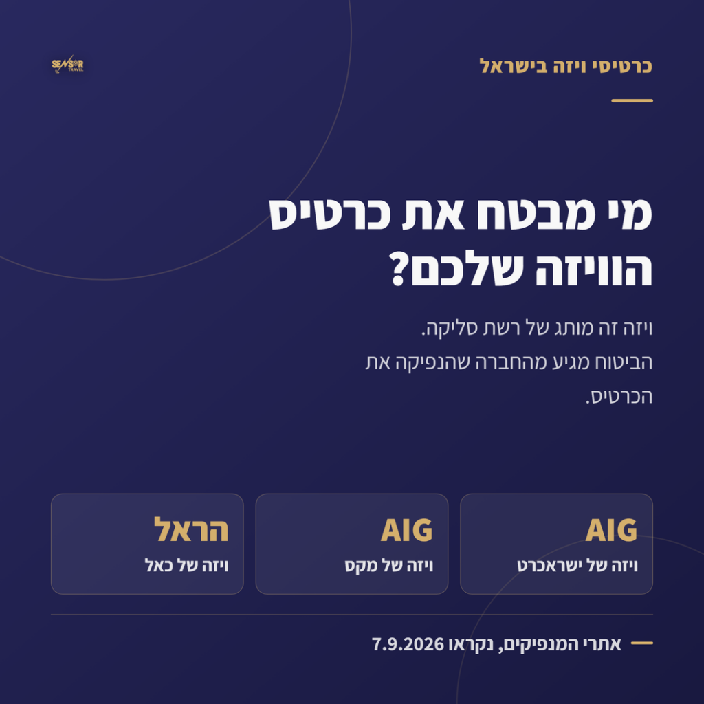 מי מבטח כרטיס ויזה ישראלי: ישראכרט ומקס דרך AIG, כאל דרך הראל