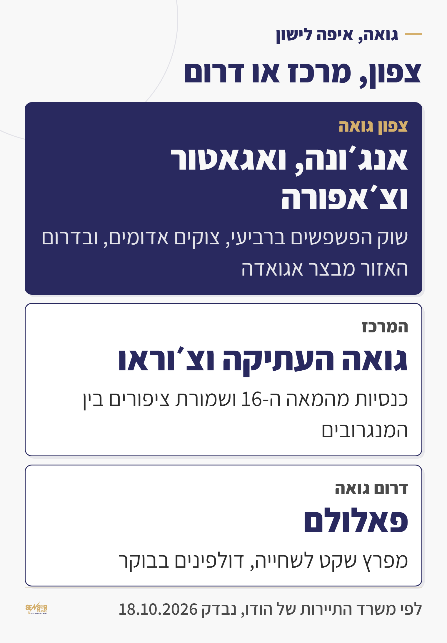 כרטיס: צפון גואה, המרכז או דרום גואה, ומה יש בכל אזור
